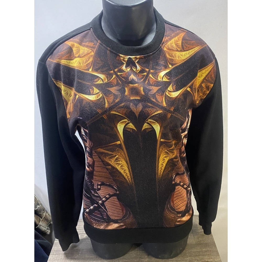 Black‎ Smith Pharaoh King Tut Egyptian Crewneck Pullover Medium Y2K